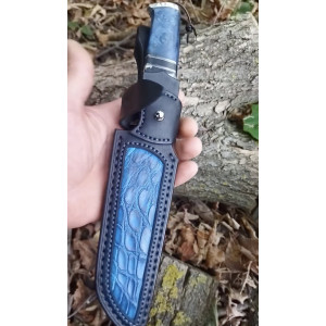 СИНІЙ ВЕЧІР авторський ніж ручної роботи ALEXKNIFEMAKER, сталь К110, 62 HRC. Photo 2